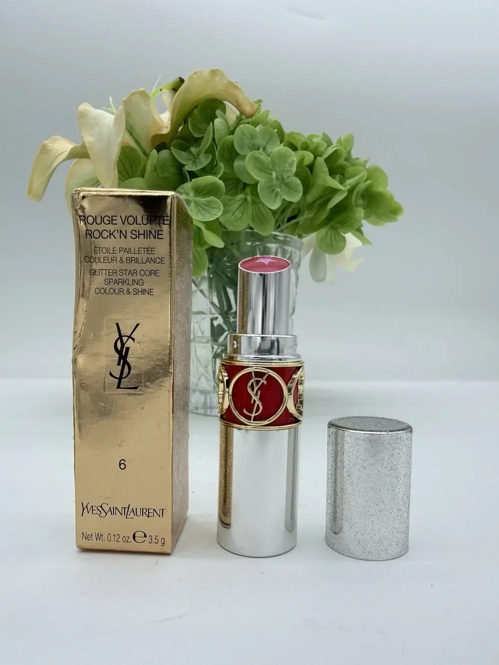 Yves Saint Laurent Rouge Volupte Rock'n Shine Lipstick #6 ORANGE SPEAKER NIB